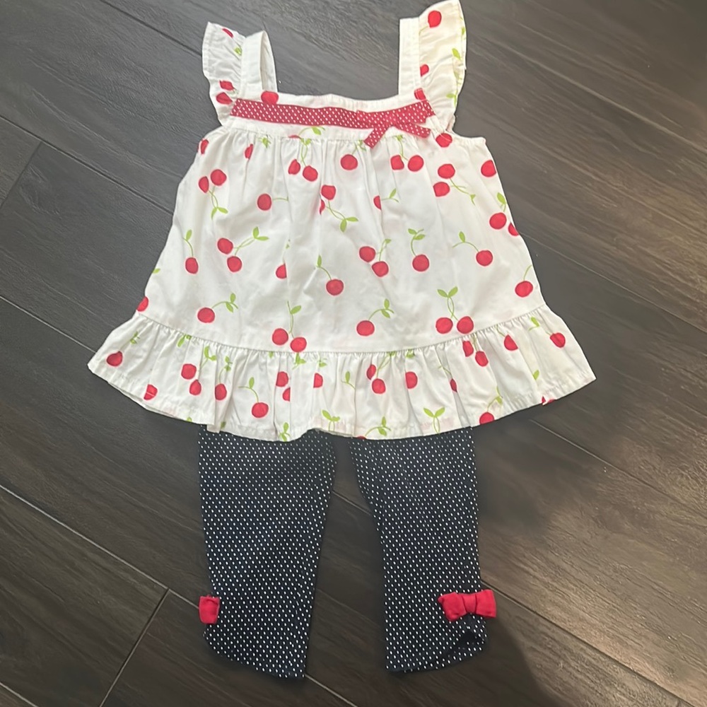 Gymboree Cherry Top with Matching Crop/Leggings - 18-24M
